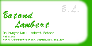 botond lambert business card